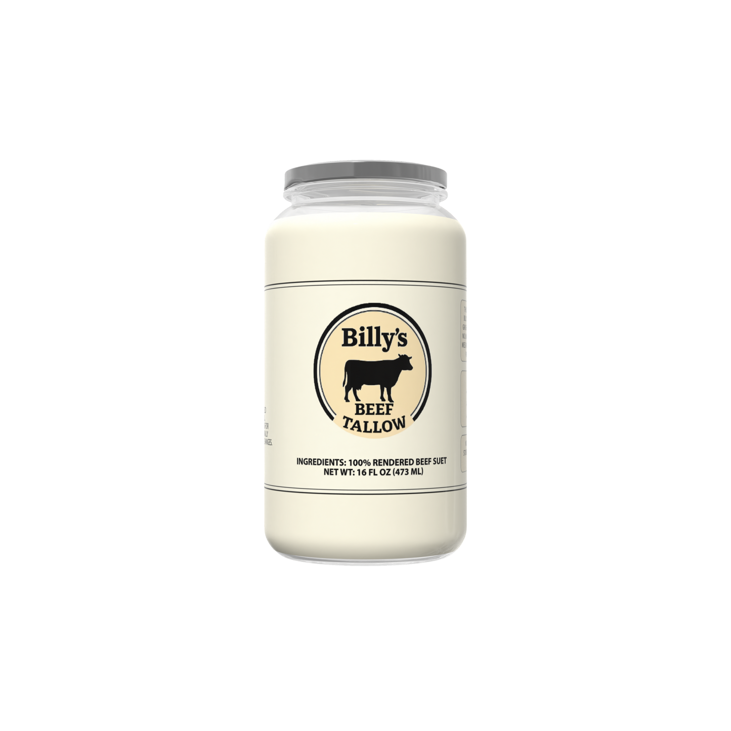 Billy’s Beef Tallow — 100% Grass-Fed, Grass-Finished, and Rendered with Purpose. Good for cooking and baking