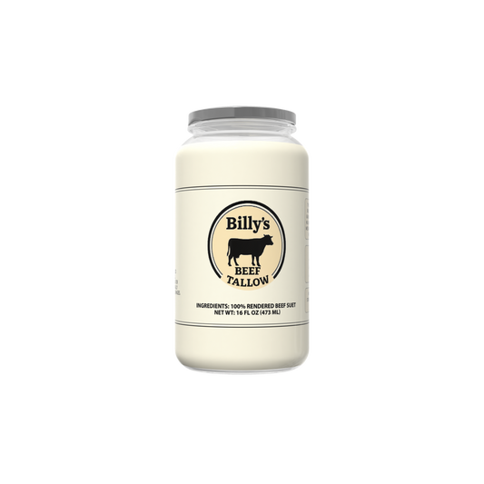 Billy’s Beef Tallow — 100% Grass-Fed, Grass-Finished, and Rendered with Purpose. Good for cooking and baking